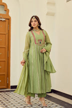 Chanderi Silk Embroidered Set