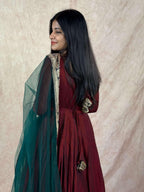 Vichitra Silk Traditional Gown