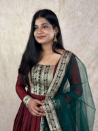 Vichitra Silk Traditional Gown