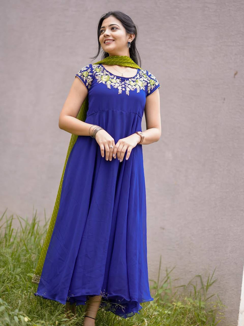 Mehfil Georgette Anarkali Set
