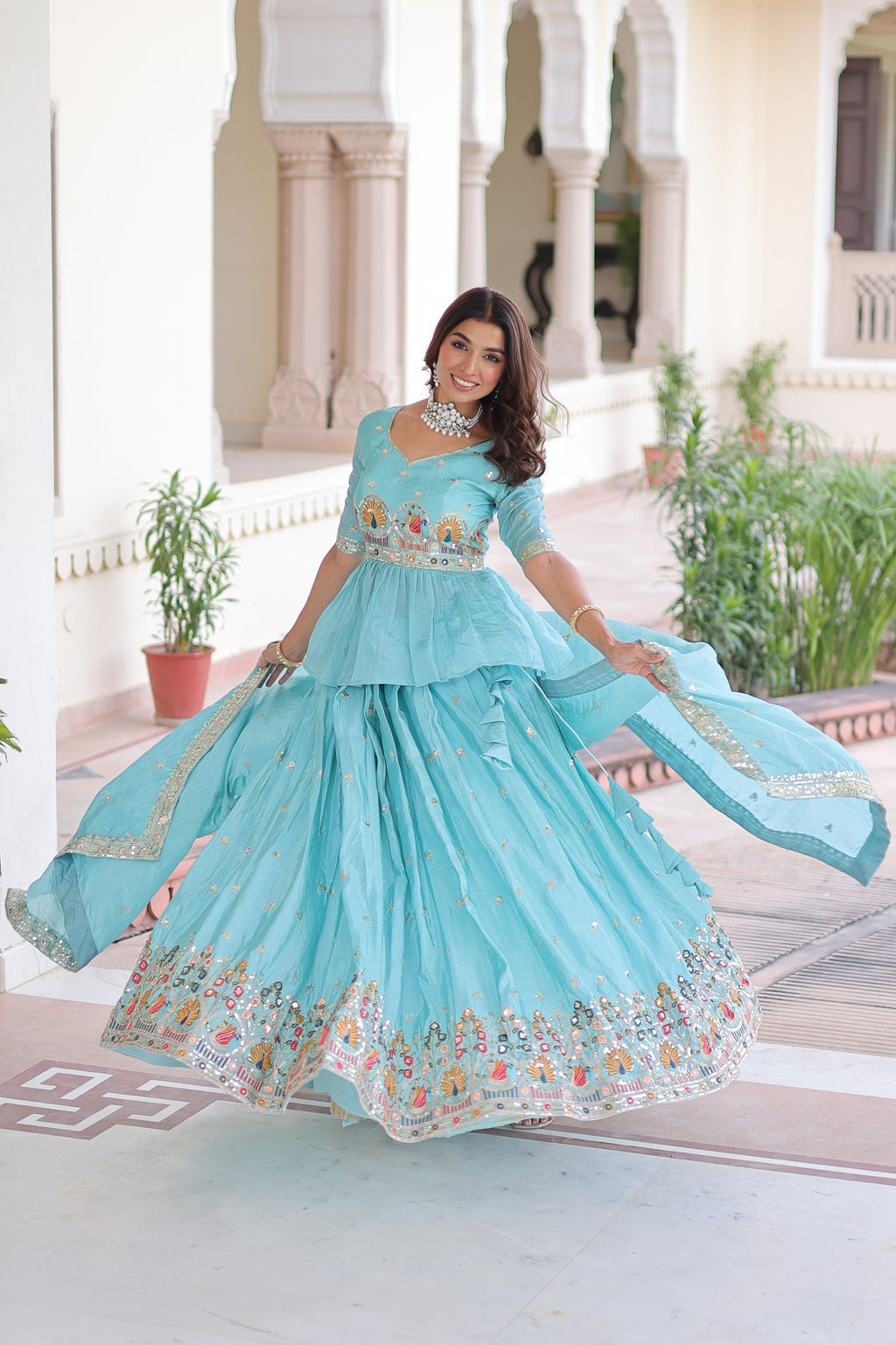 Zaria Designer Sequins Lehenga Set