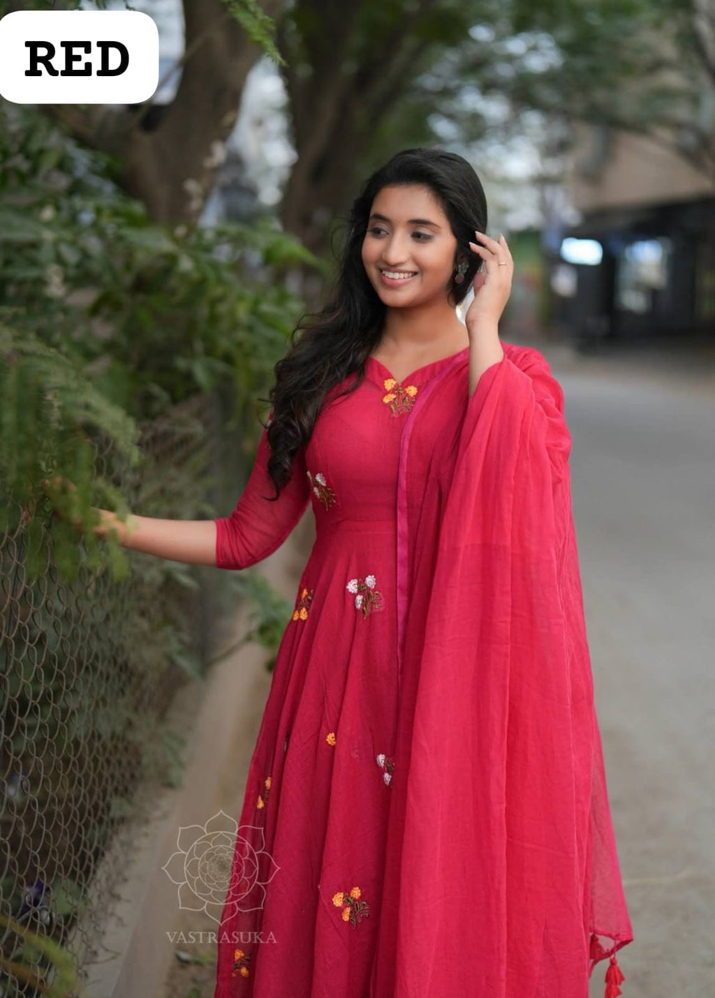 Tisha Vichitra Silk Anarkali Set