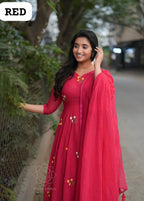 Tisha Vichitra Silk Anarkali Set