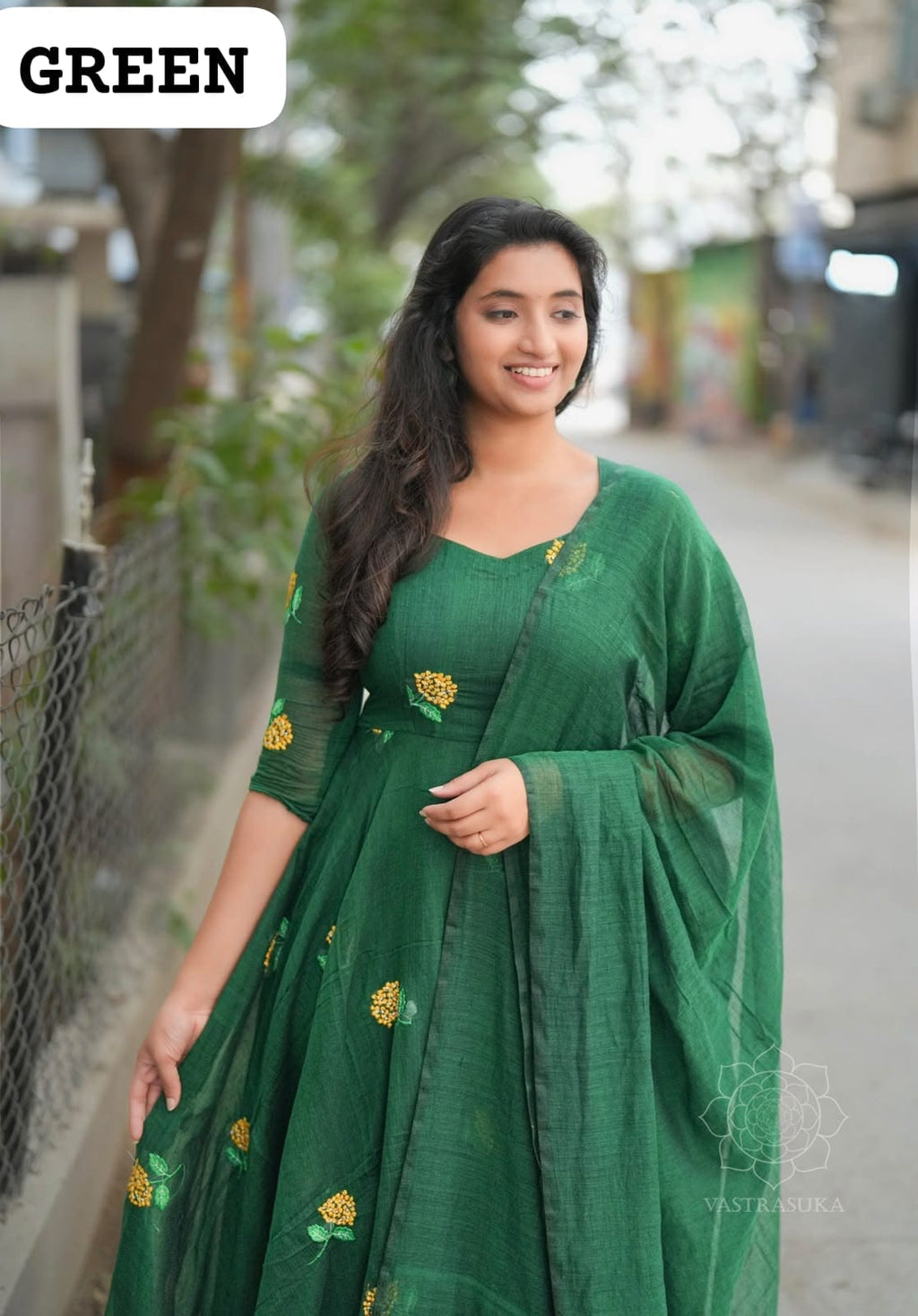 Tisha Vichitra Silk Anarkali Set