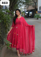 Tisha Vichitra Silk Anarkali Set