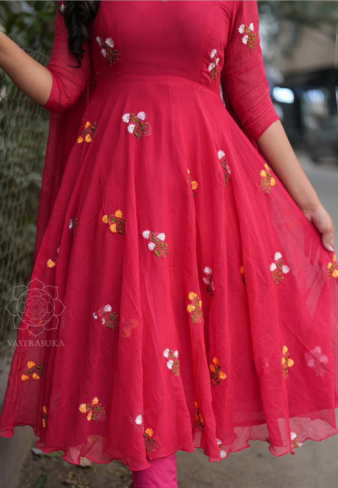Tisha Vichitra Silk Anarkali Set