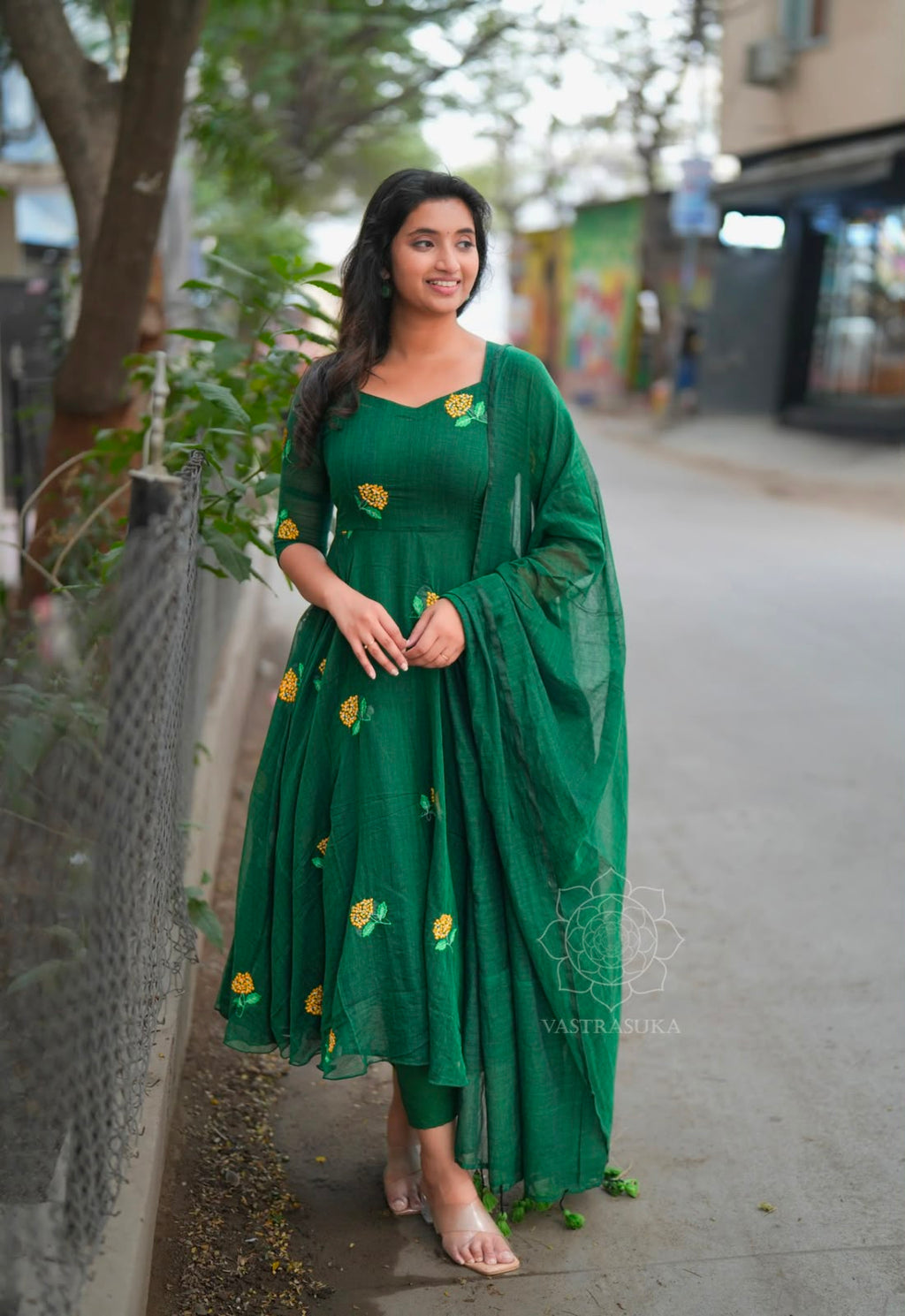 Tisha Vichitra Silk Anarkali Set
