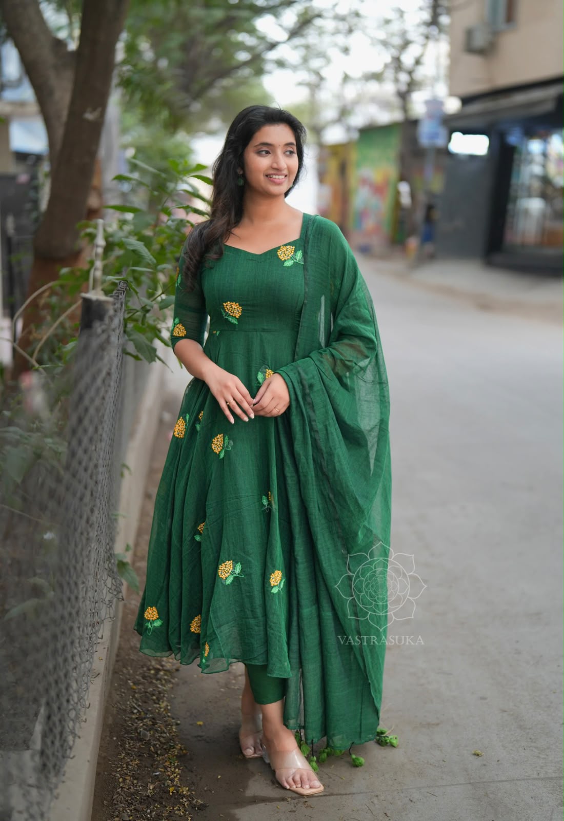 Tisha Vichitra Silk Anarkali Set