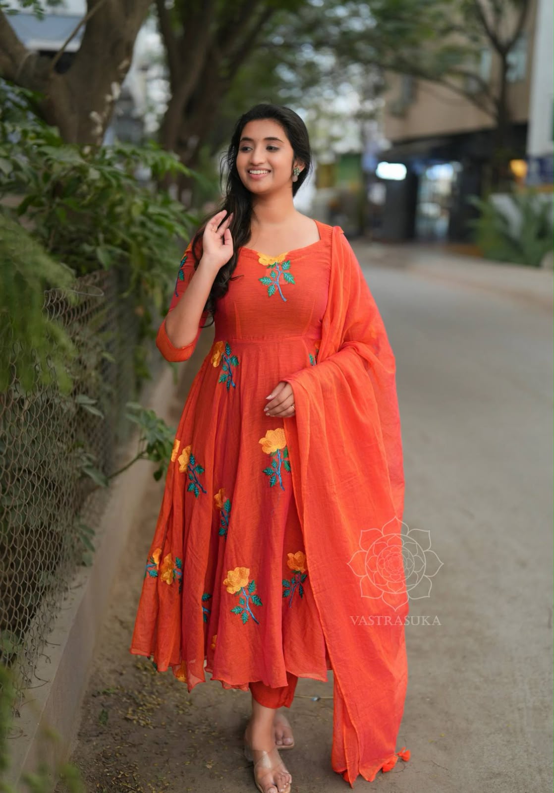 Tisha Vichitra Silk Anarkali Set