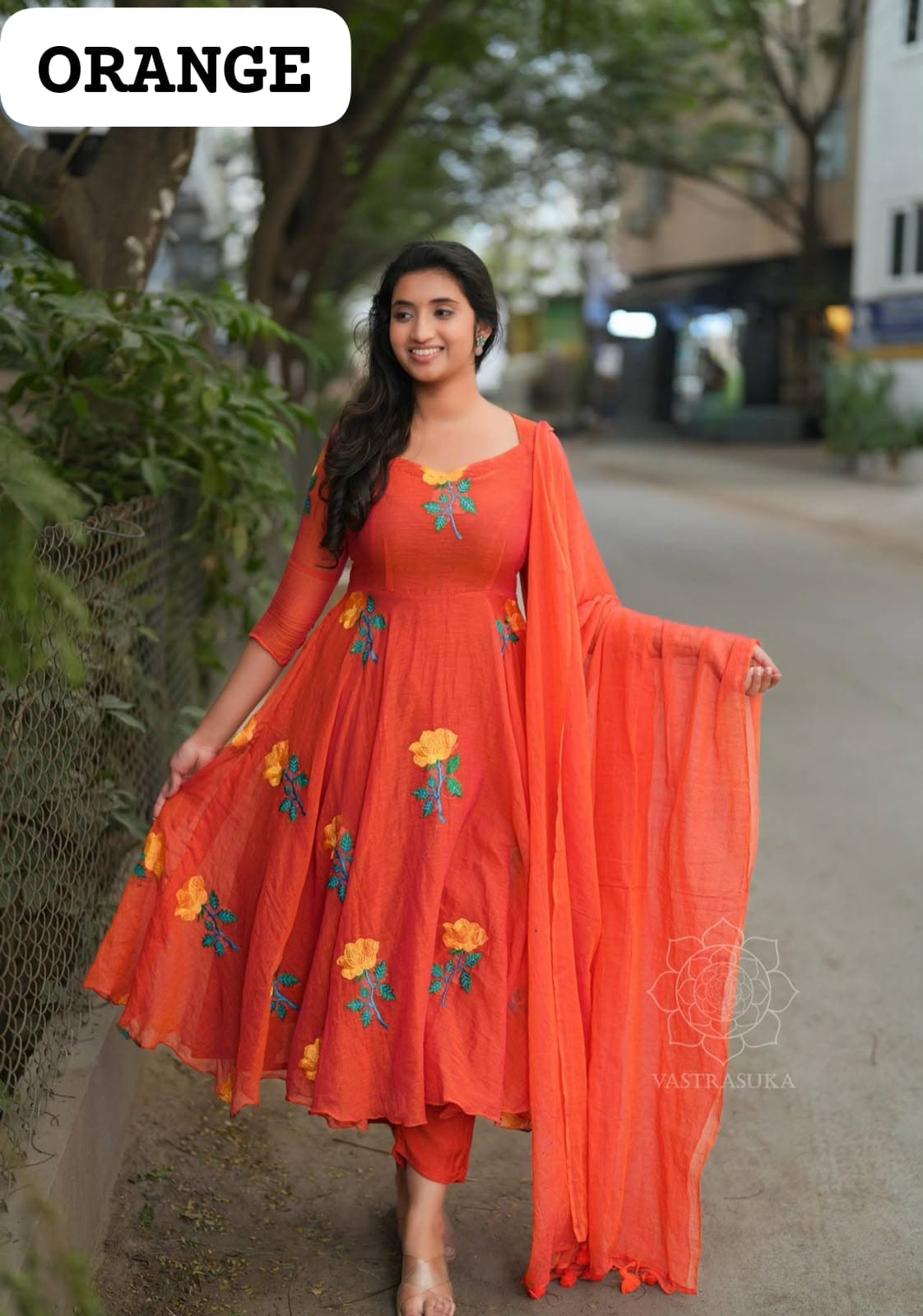 Tisha Vichitra Silk Anarkali Set