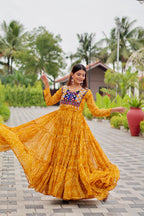 Navratri Mirror Work Gown
