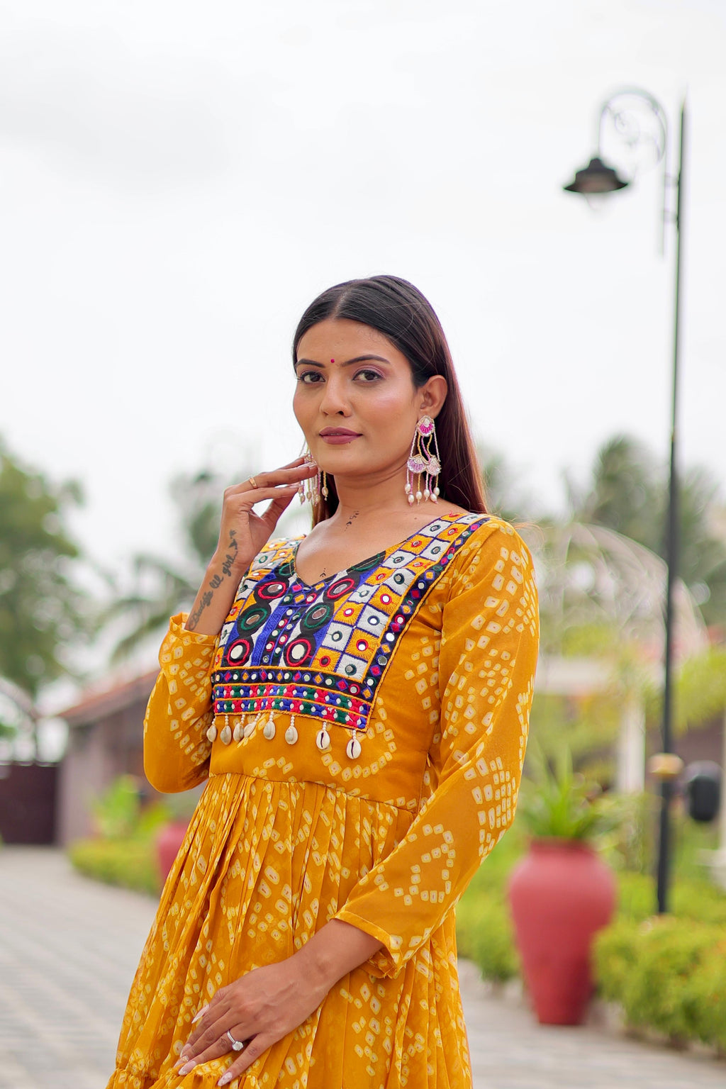 Navratri Mirror Work Gown