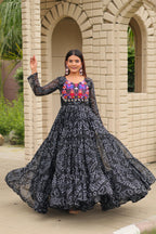 Navratri Mirror Work Gown