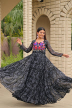 Navratri Mirror Work Gown