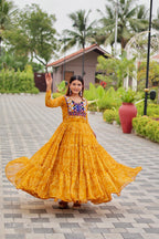 Navratri Mirror Work Gown