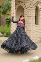 Navratri Mirror Work Gown