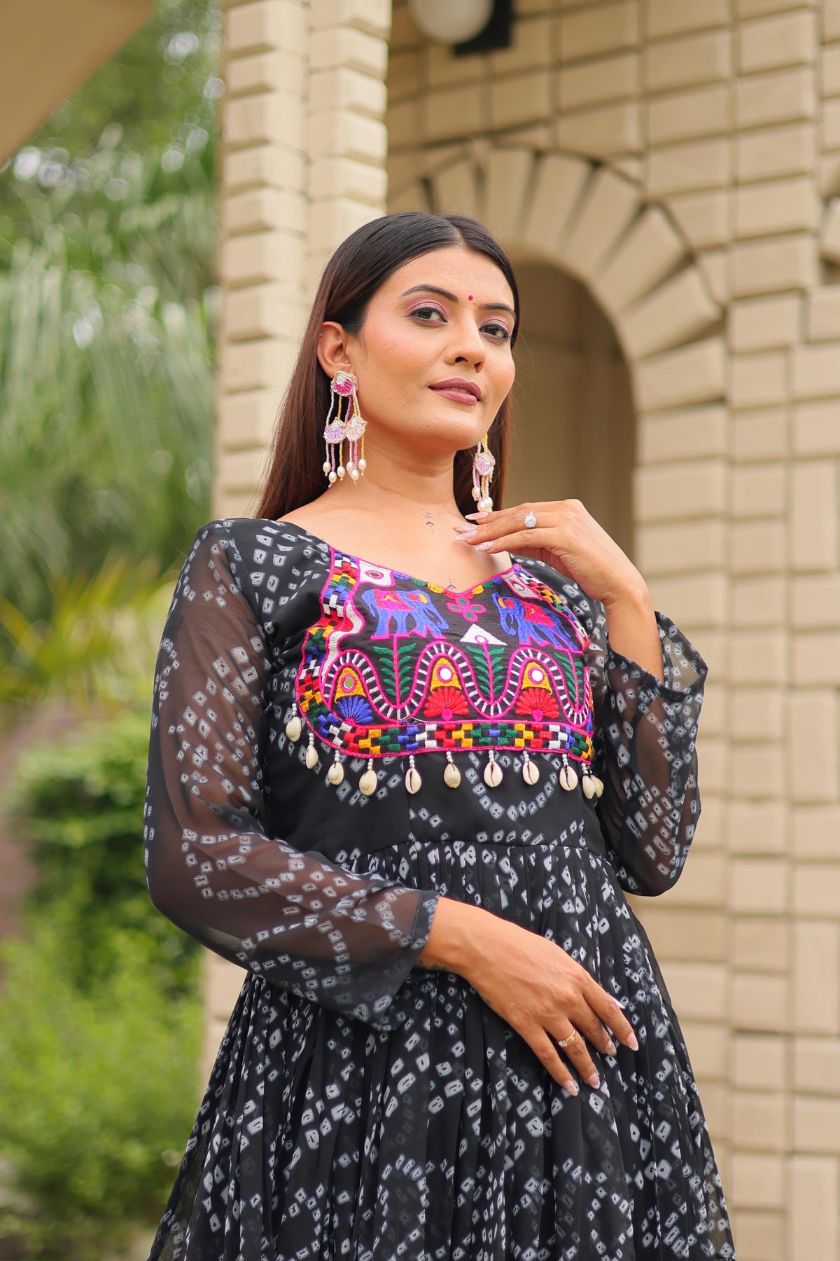 Navratri Mirror Work Gown