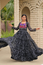 Navratri Mirror Work Gown