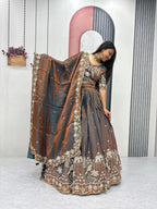 Glass Silk Embroidery Lehenga Choli