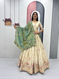 Chinon Embroidery Lehenga