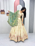 Chinon Embroidery Lehenga