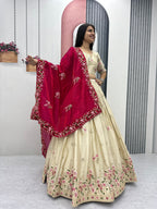 Chinon Embroidery Lehenga