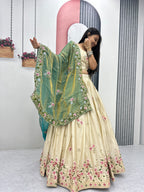 Chinon Embroidery Lehenga