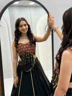 Ajrak Print Cotton Lehenga