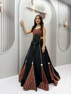 Ajrak Print Cotton Lehenga