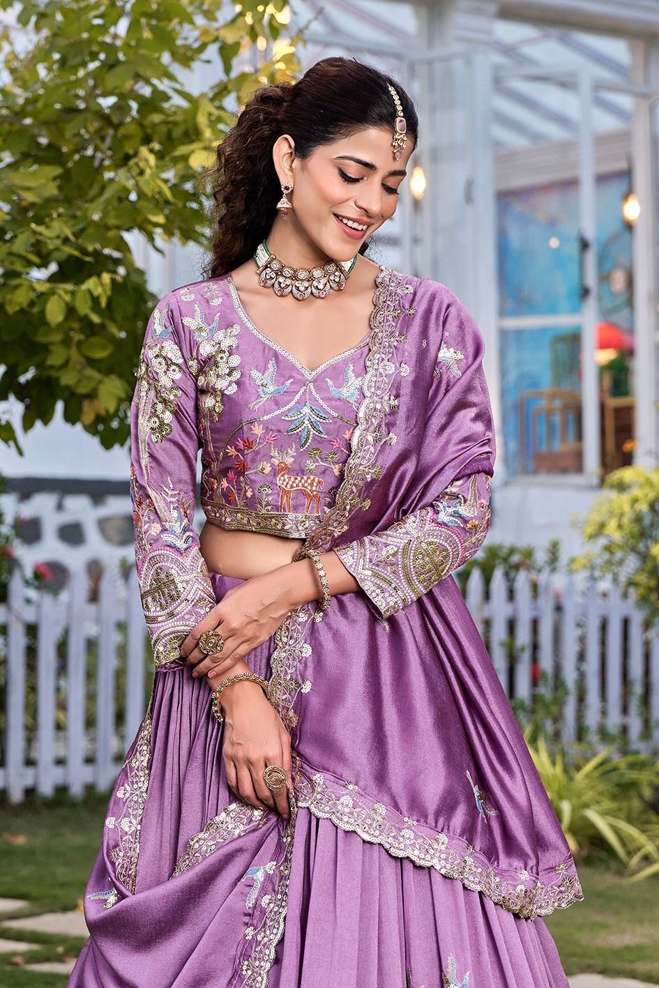 Vichitra Silk Wedding Lehenga