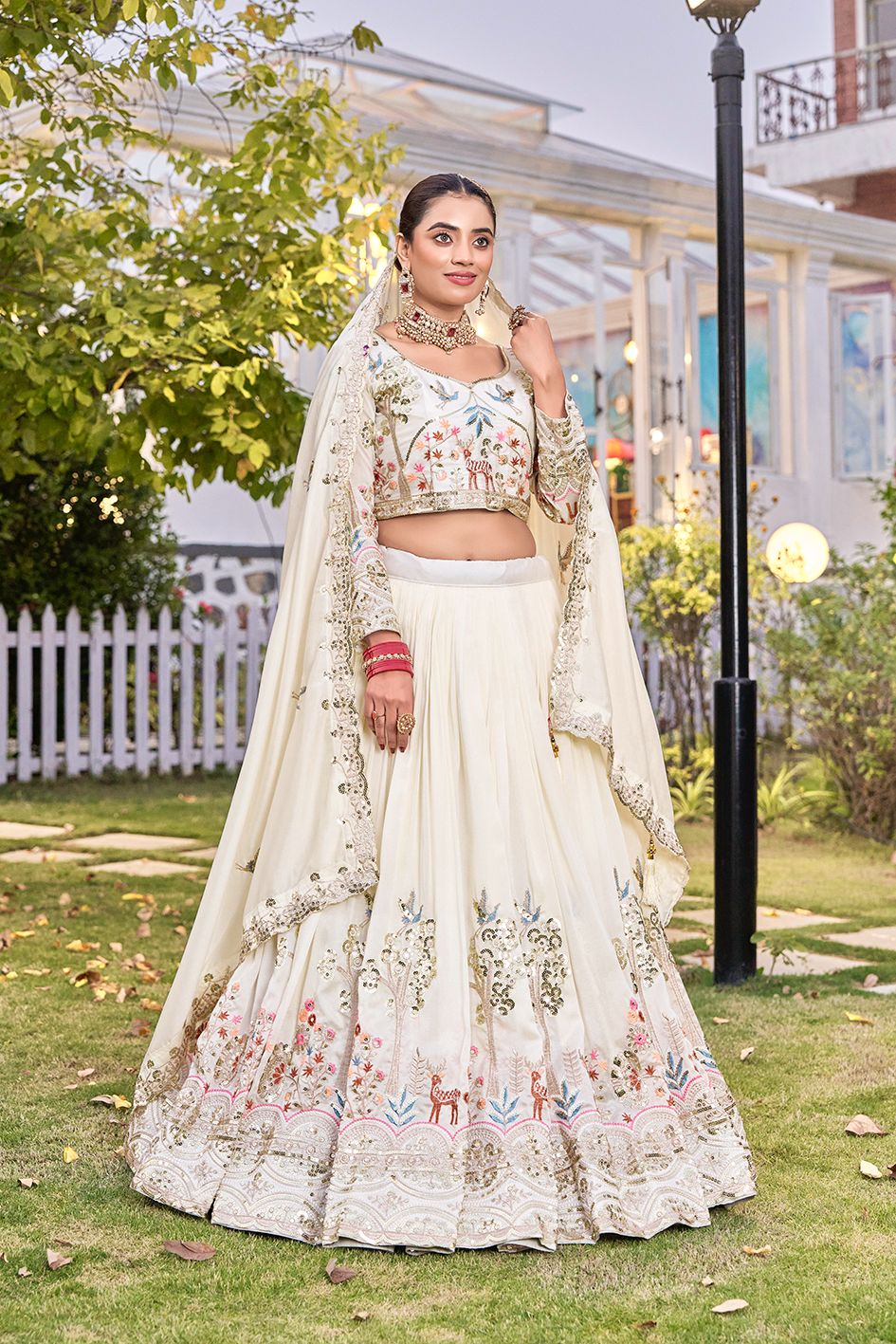 Vichitra Silk Wedding Lehenga