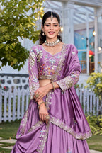 Vichitra Silk Wedding Lehenga