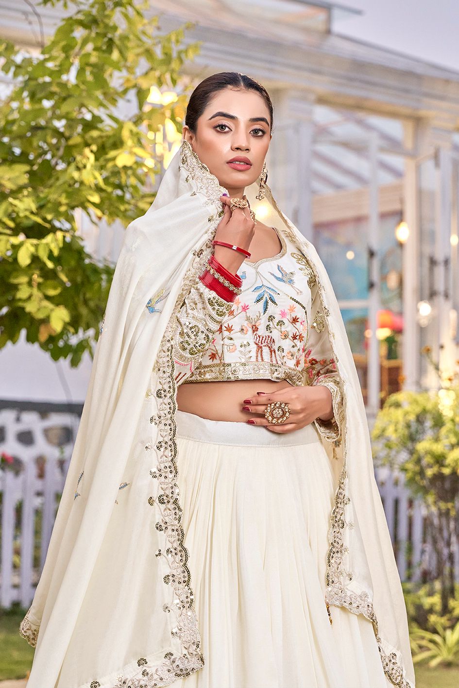 Vichitra Silk Wedding Lehenga