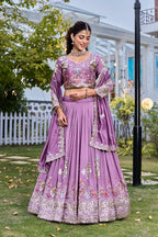 Vichitra Silk Wedding Lehenga