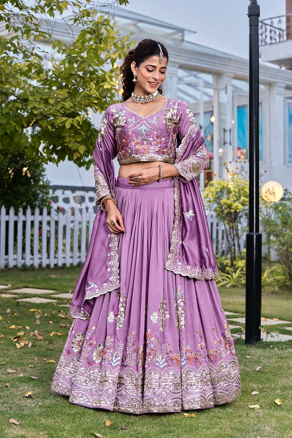 Vichitra Silk Wedding Lehenga