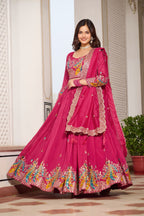 Vichitra Silk Festive Lehenga
