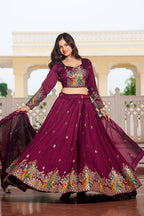 Vichitra Silk Festive Lehenga