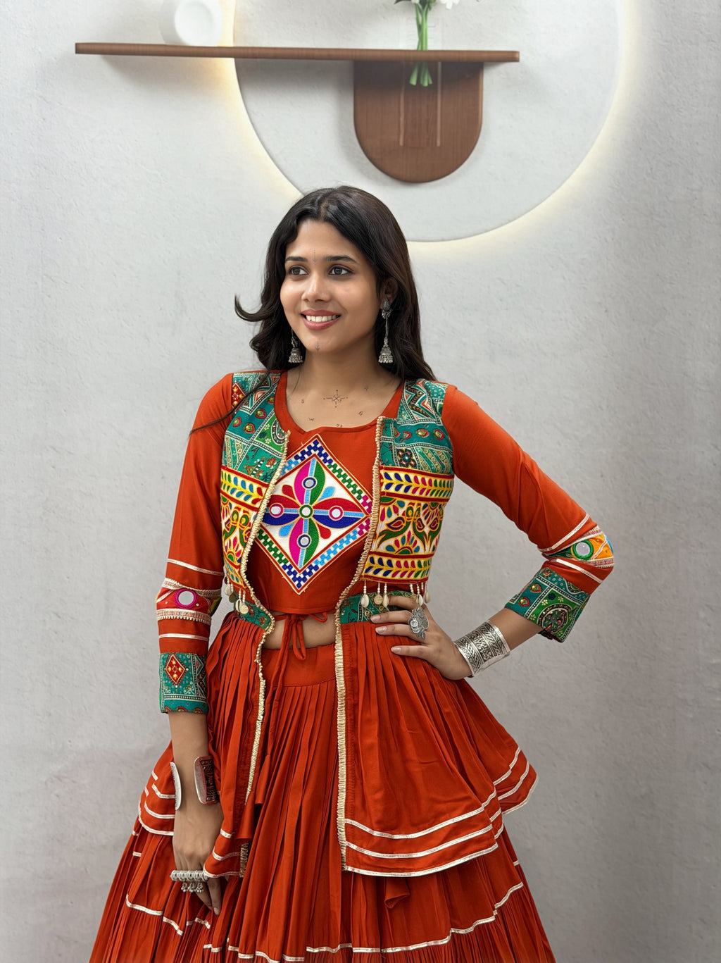 Gamathi Work Wedding Cotton Lehenga