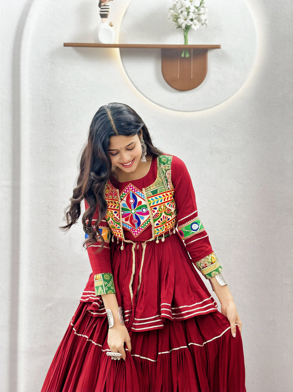 Gamathi Work Wedding Cotton Lehenga