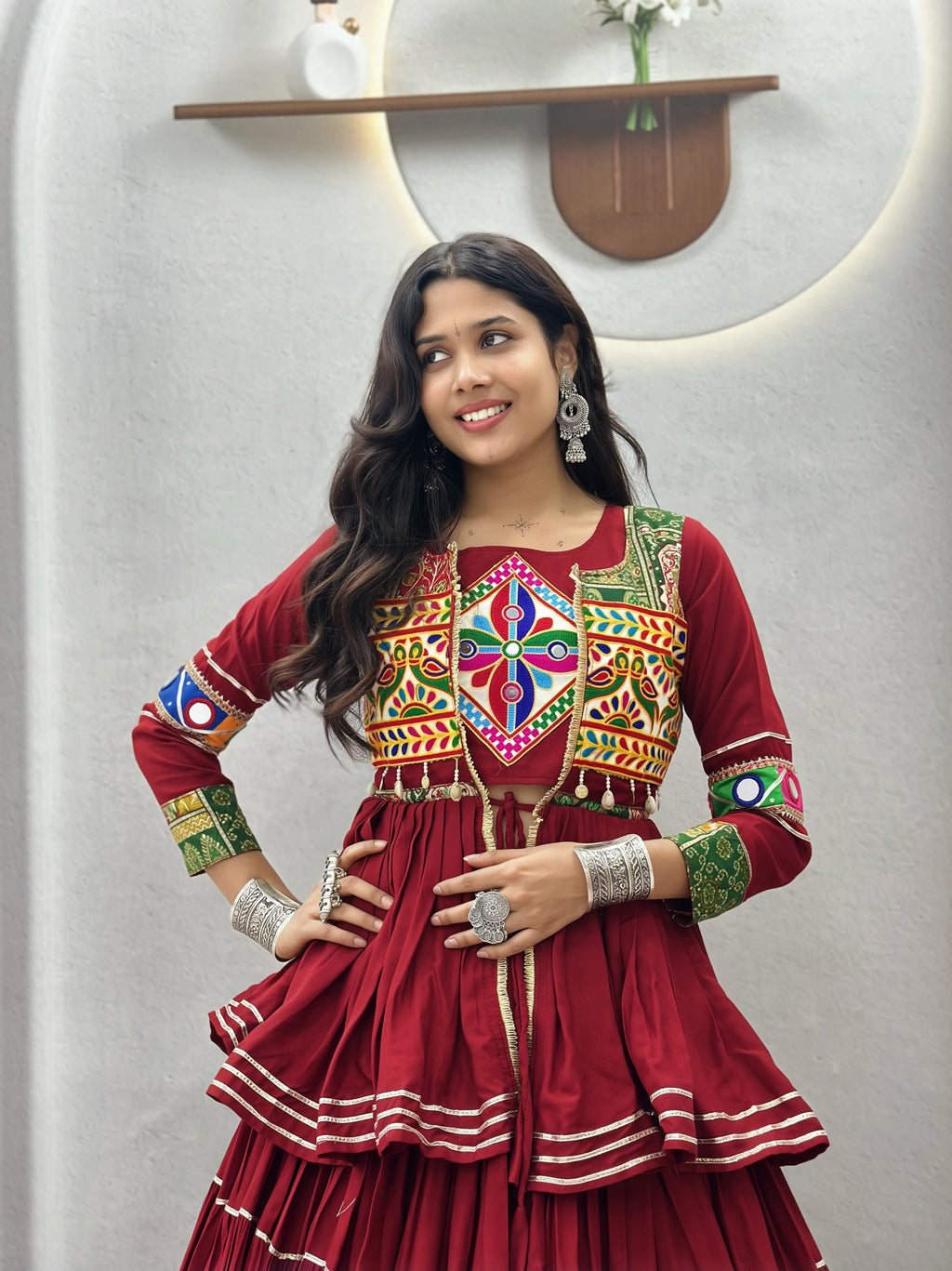 Gamathi Work Wedding Cotton Lehenga