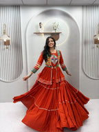 Gamathi Work Wedding Cotton Lehenga