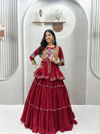 Gamathi Work Wedding Cotton Lehenga