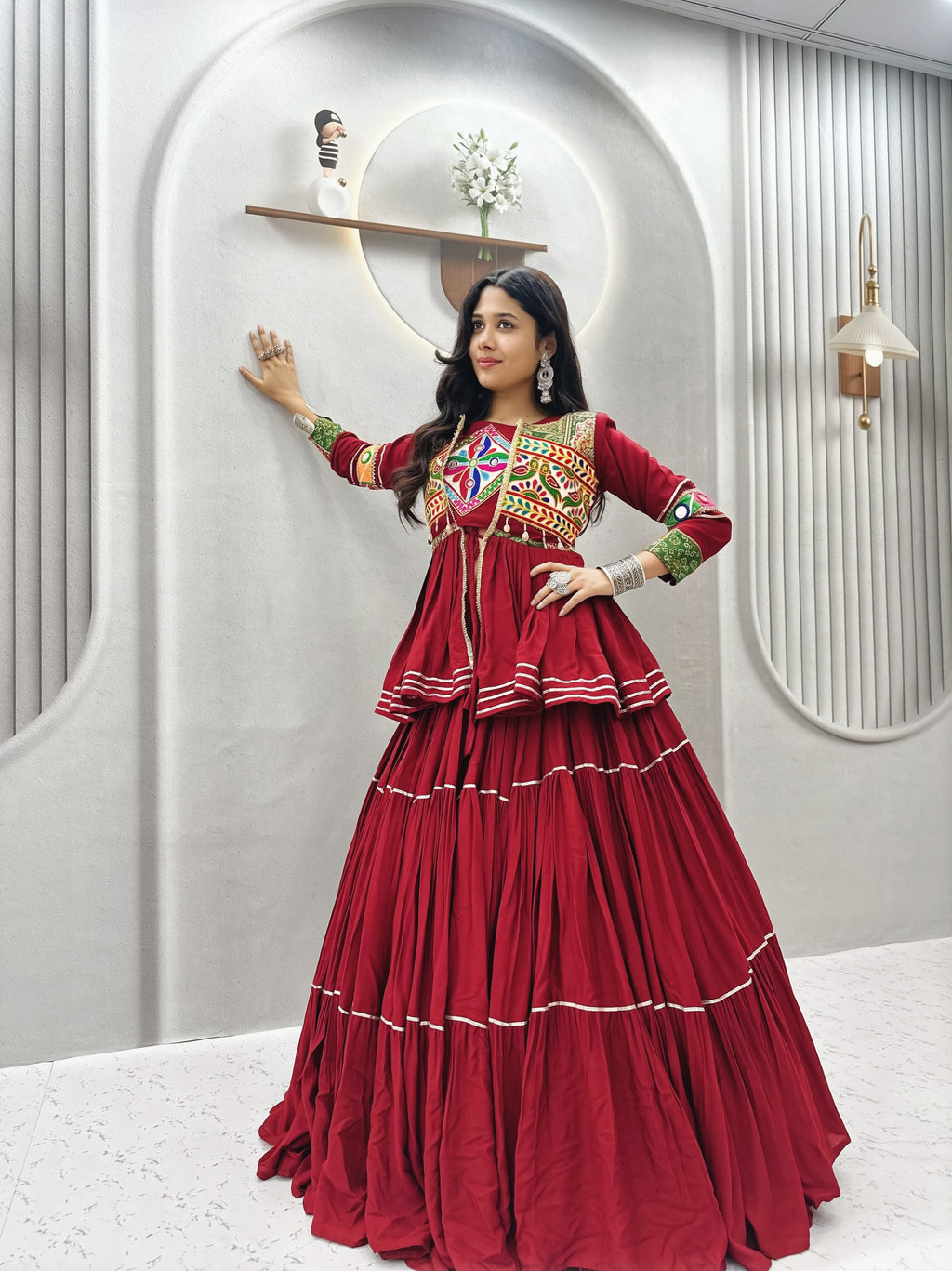 Gamathi Work Wedding Cotton Lehenga