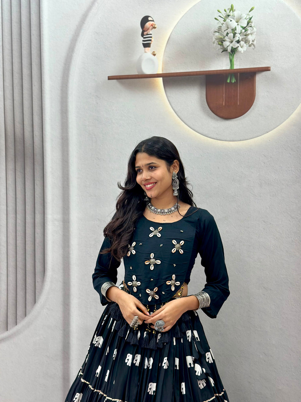 Hand Work Cotton Lehenga