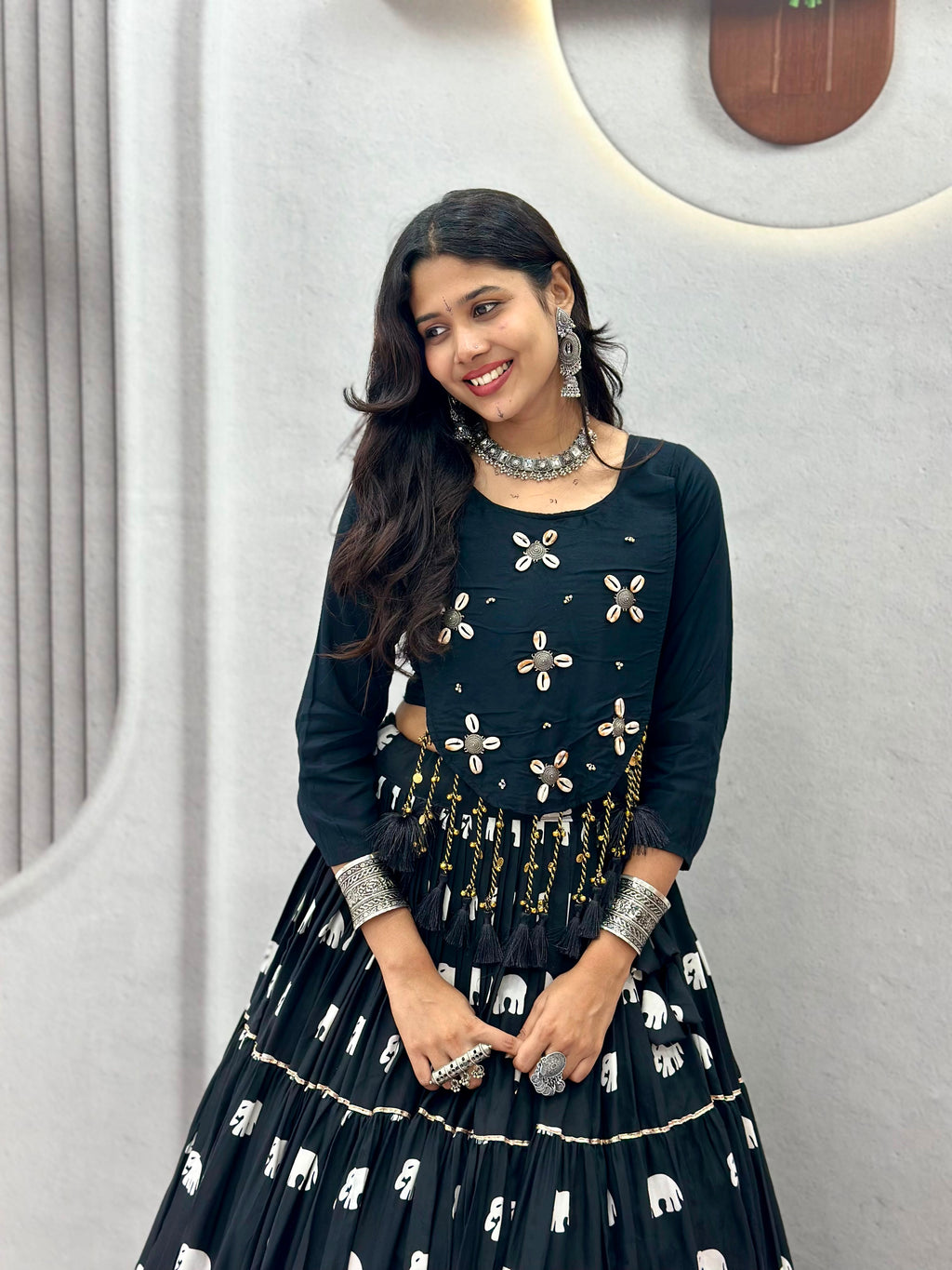 Hand Work Cotton Lehenga