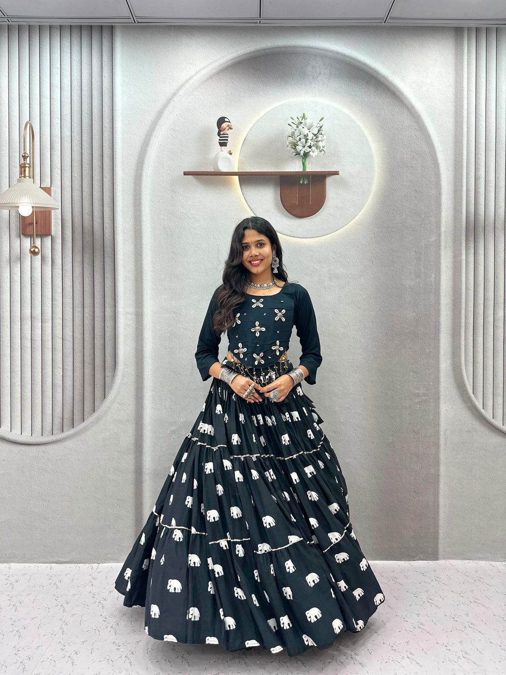 Hand Work Cotton Lehenga