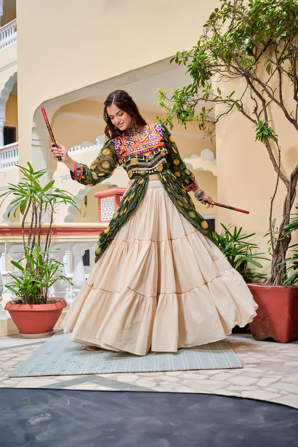 Gamathi Work Festive Cotton Lehenga