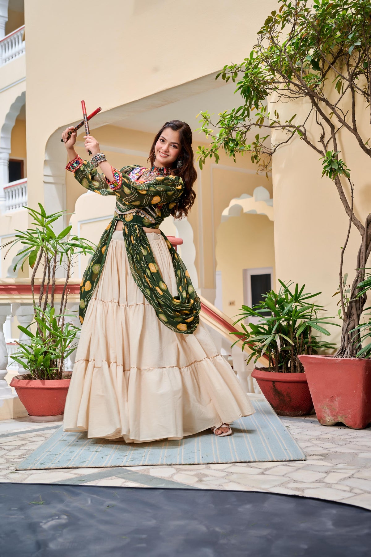Gamathi Work Festive Cotton Lehenga