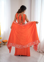 French Crepe Dhoti Set
