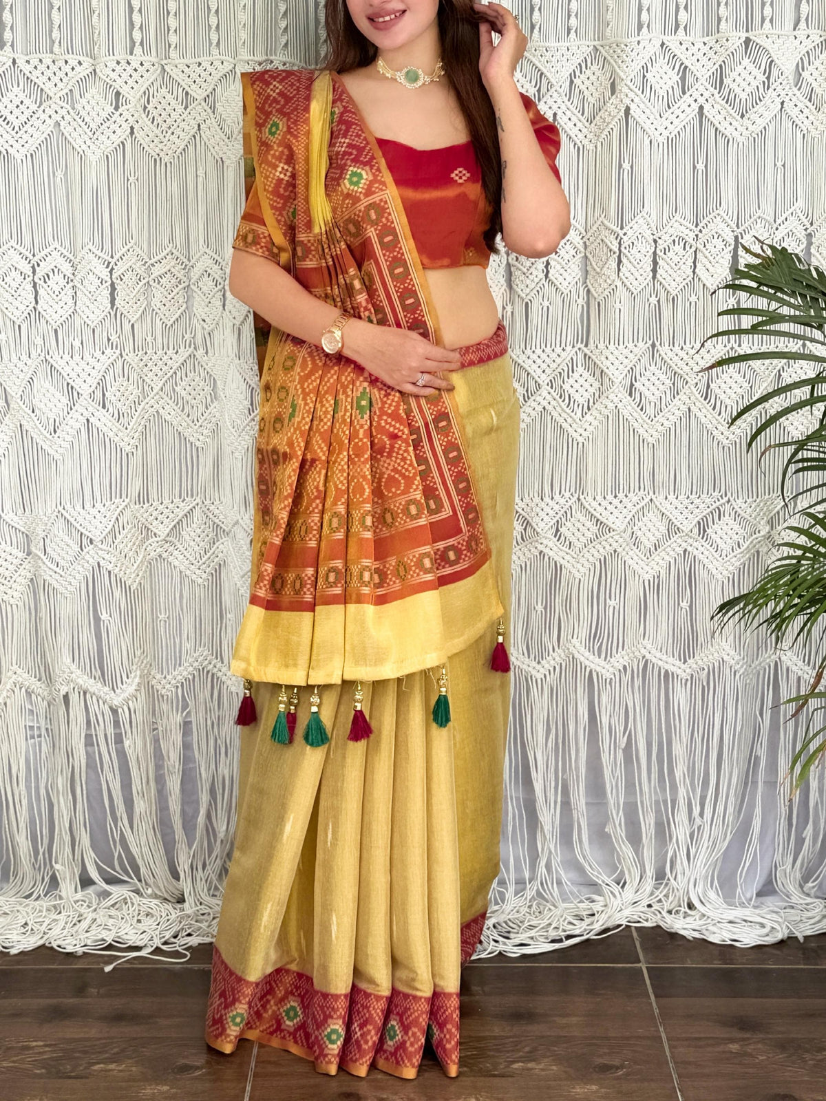Jodhana Pure Cotton Silk Zari Saree